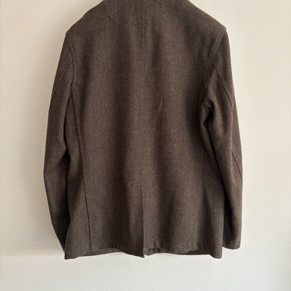 Taylor Stitch Olive Brown Wool Tweed Norfolk Hunting Jacket / Blazer - 42 Large - Picture 11 of 16